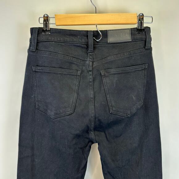 Pistola Teagan Black High Rise Slim Jeans With Ankle Slit Cuff Womens Size 26 - Picture 9 of 16